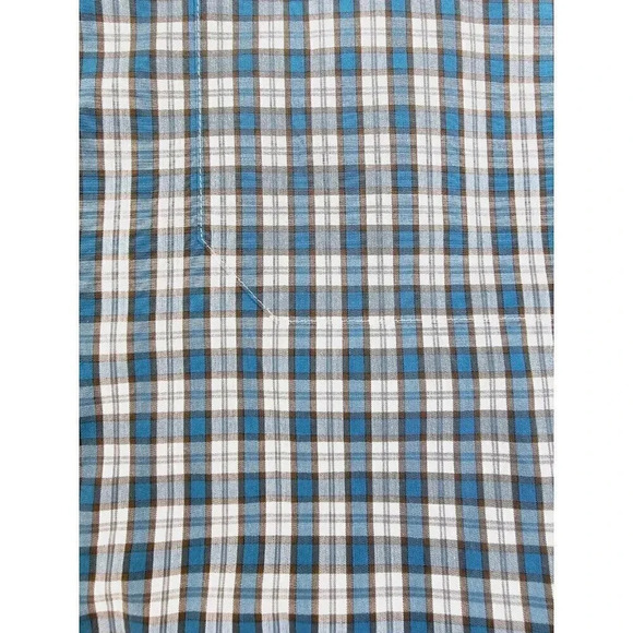 Billy Reid Standard Cut Size 2XL Men's Green White Burgundy Trim Spread Collar - Picture 8 of 11